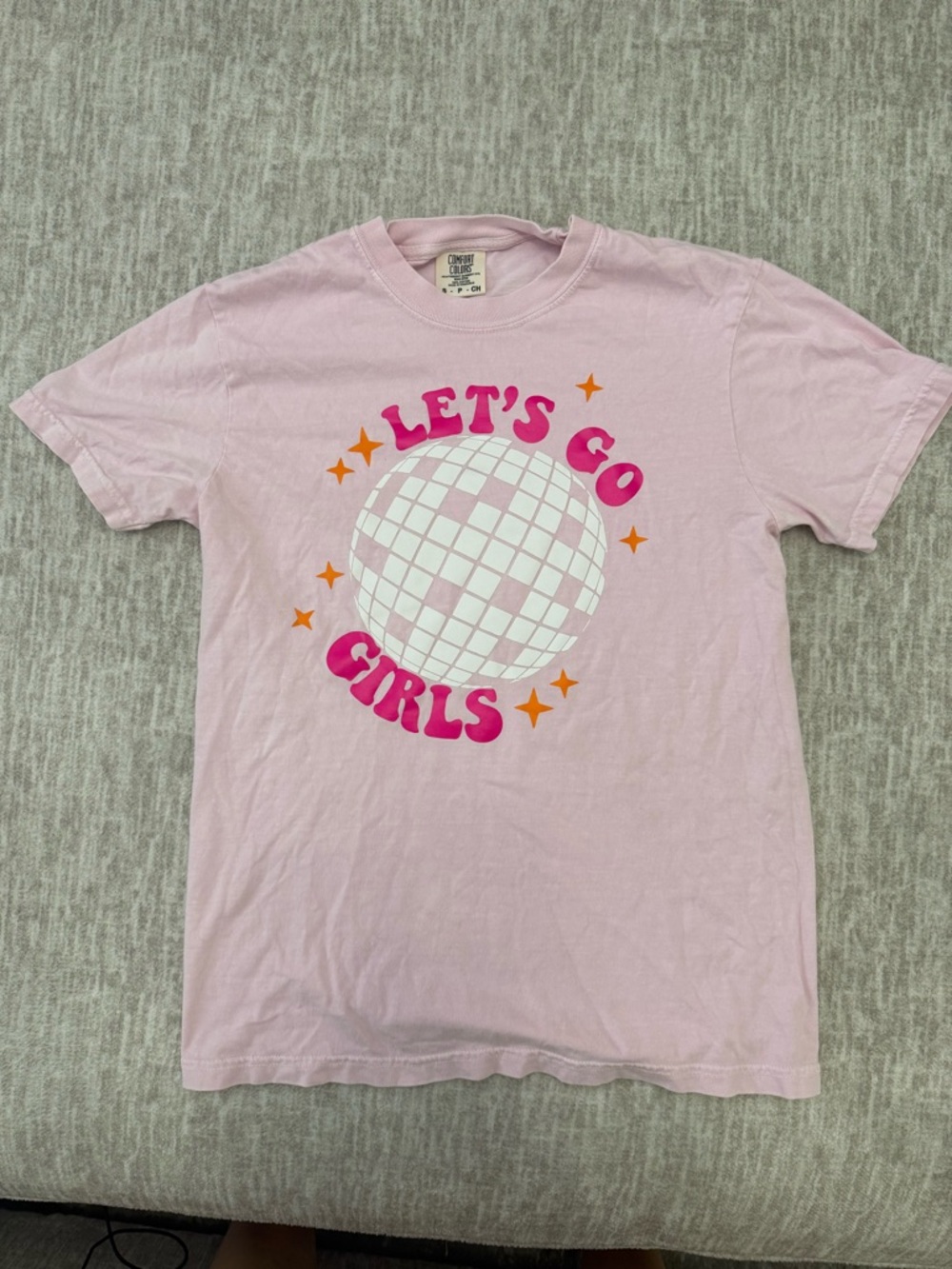 Comfort Colors Pink "Let's Go Girls" Graphic Tee